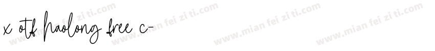 x otf haolong free c字体转换